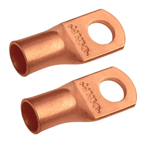 Vista 247 de SELTERM - 5 terminales de anillo resistentes para cable de batería, calibre 1/0 AWG, pernos de 1/2 pulgadas, terminales de calibre 0, ojales