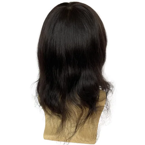 Vista 6 de Voloria Toupee de 12 pulgadas para hombre, piel ultrafina, pieza de pelo humano virgen europeo, piezas de sistema de reemplazo para hombres