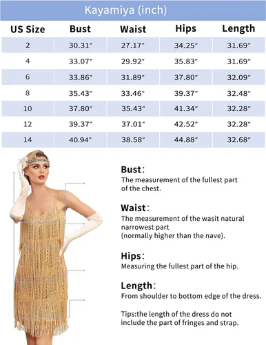 Vista 7 de kayamiya Vestido largo con flecos para mujer, con cuello en V, tirantes delgados, lentejuelas, vestido de fiesta de los años 20, disfraces de Gran