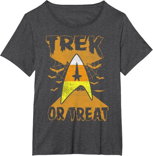 Vista 6 de Star Trek Candy Corn Trek Or Treat - Camiseta de Halloween, Negro, S