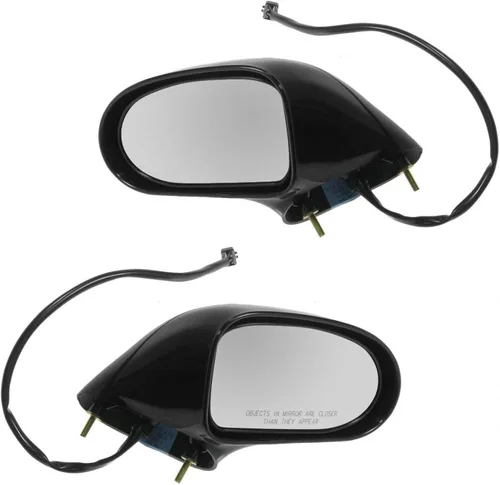 Vista 250 de TRQ Conjunto de 2 piezas de espejo lateral para conductor y pasajero, ajuste eléctrico, sin calefacción, sin memoria, color negro, compatible