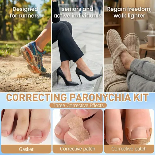 Vista 4 de Kit corrector de uñas encarnadas con herramientas de lima y elevación, cuidado profesional de pedicura para uñas encarnadas, juego de corrección