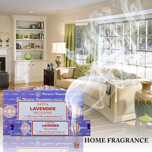 Vista 4 de Satya Nag Champa - Varitas de incienso de lavanda, 12
