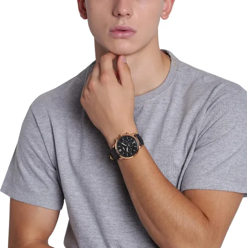 Vista 6 de Fossil Men's Neutra Stainless Steel and Leather Quartz Chronograph Watch