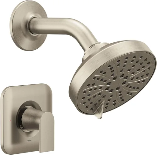 Vista 8 de Moen Genta LX T2472EPBZG - Moldura de ducha moderna con cabezal de ducha y mango de palanca, requiere válvula Posi-Temp Bronce dorado