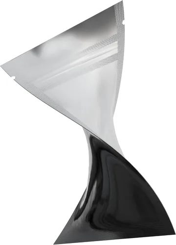 Vista 2 de Bolsas de barrera estilo Mylar – Cremallera con sellado térmico – 100 bolsas (negro brillante/transparente, 0.04 oz - 3 x 4.5 pulgadas)