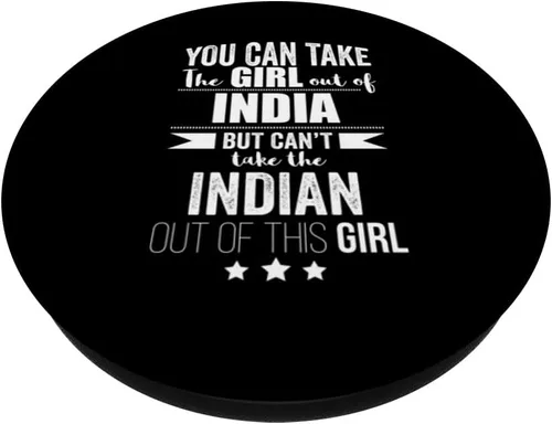 Vista 2 de Can take the Girl out of India Indian Pride Proud Patriotic PopSockets Swappable PopGrip