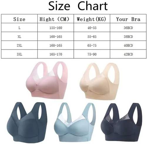 Vista 7 de Zen Chic - Sujetador moderno con copa profunda que oculta la espalda, cobertura de espalda completa, brasier inalámbrico push up para mujer