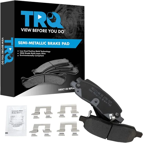 Vista 65 de TRQ Pastillas de freno delanteras semi metálicas compatibles con Ford Expedition 2018-2021 F-150 2018-2020 Lincoln Navigator 2018-2022