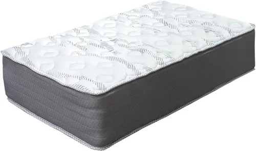 Vista 6 de Nutan, Colchón firme de doble cara con resortes interiores de 14 pulgadas con somier de madera de 4 pulgadas, individual, visón