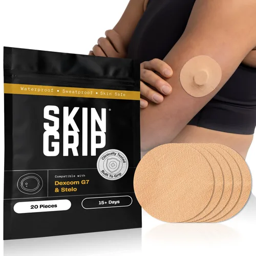 Vista 18 de Skin Grip Parches adhesivos para Dexcom G7 y Stelo CGM – Cubierta impermeable y resistente al sudor para sensor de monitor continuo de glucosa, se