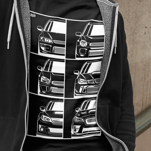 Vista 38 de Subie Generation Cars - Camiseta de manga corta para adultos, mecánico japonés de carreras, regalo para amantes de los automóviles, entusiastas