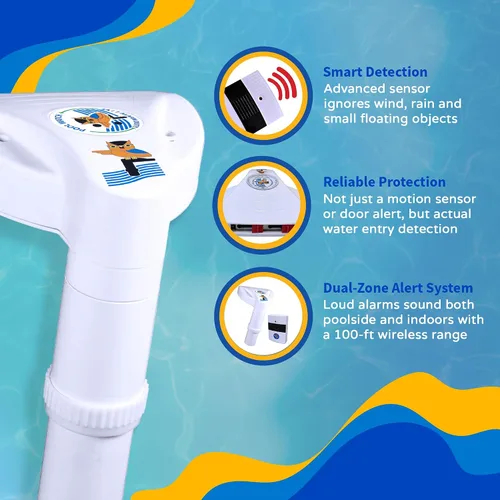 Vista 5 de Blue Wave NA4212 Poolwatch - Sistema de alarma para piscina, color blanco