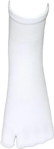 Vista 2 de Calcetines Tabi japoneses unisex de 2 dedos, 2 pares, tamaño niño pequeñoniñoadulto, Blanco