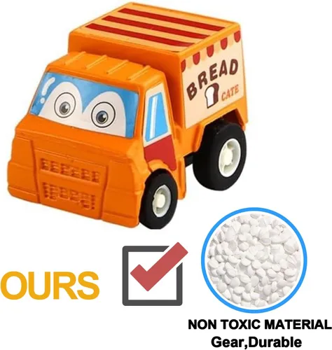 Vista 6 de Funcorn Toys Juego de 12 mini vehículos de plástico surtido, juguetes de camión y automóvil para niños pequeños, recuerdos de fiesta, juego de auto