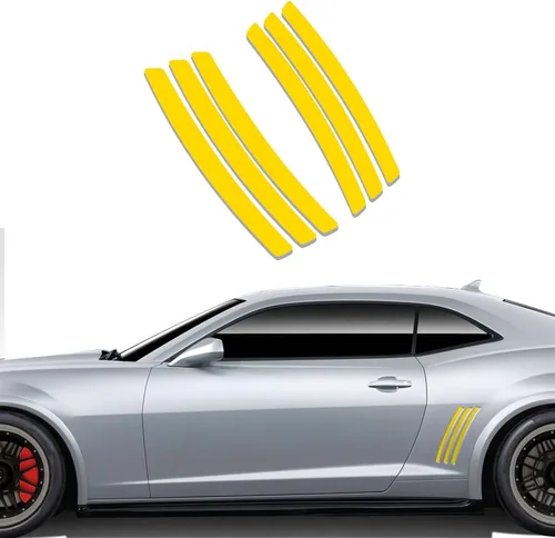 Vista 10 de x xotic tech Compatible con Chevy Camaro L & R - Adhesivo de ventilación lateral de rayas negras 2010-2021
