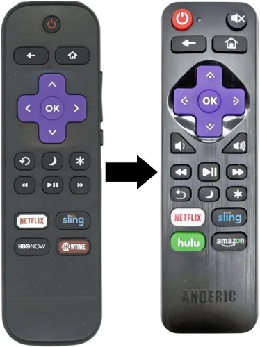 Vista 2 de OEM Original para control remoto ONN Roku TV con Netflix Disney Hulu Vudu - RCAFIR RCALIR - NO requiere programación NO requiere programación