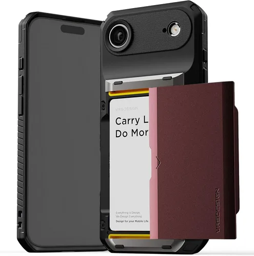 Vista 38 de VRS DESIGN Damda Glide Pro - Funda para iPhone 12 Pro Max, con [4 tarjetas] Premium Robusta [Semiautomática] Funda para tarjeta de crédito