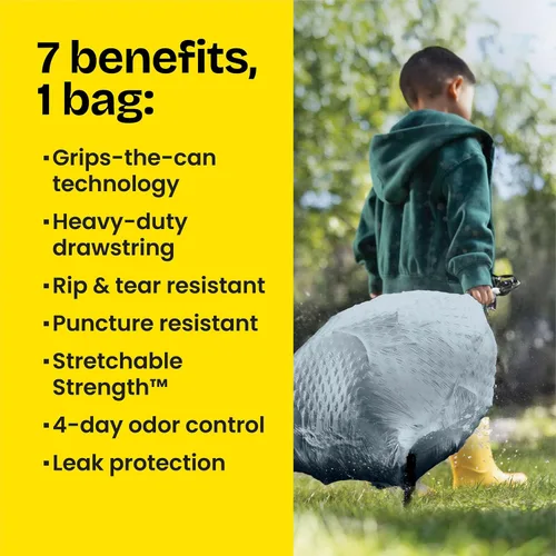 Vista 15 de Glad ForceFlex - Bolsas de basura altas para cocina, 13 galones, limpieza fresca, 140 unidades (el paquete puede variar)