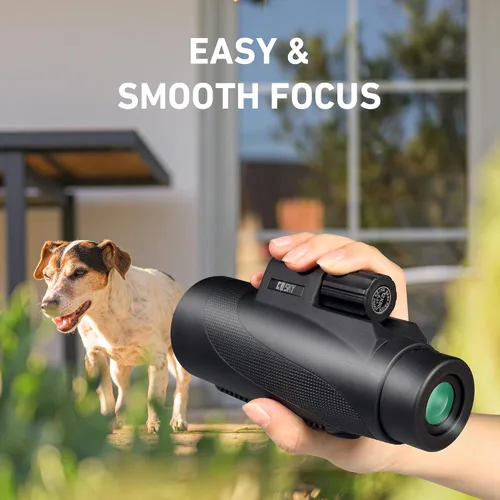 Vista 4 de Gosky Monocular de 12 x 50 para adultos, telescopio monocular con prisma BAK4 y lente FMC, monocular ligero, ideal para observación de aves, caza