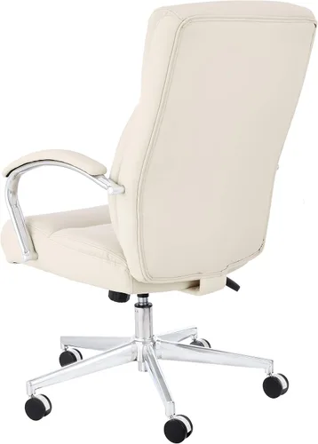 Vista 3 de Amazon Basics Silla de escritorio ejecutiva con fácil montaje, altura ajustable, capacidad de 275 libras, cojín de gran tamaño, 29.13 pulgadas