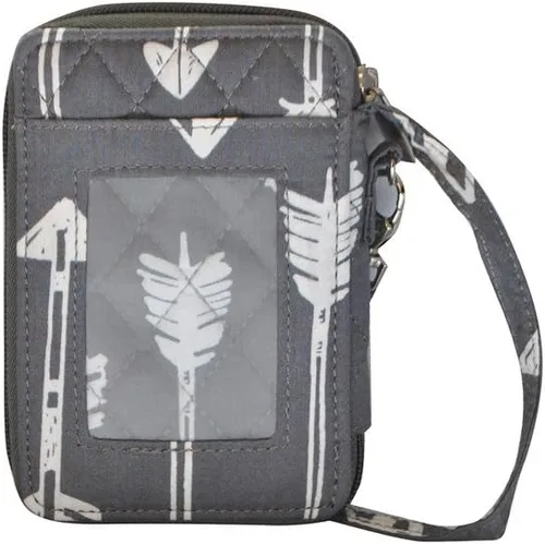 Vista 3 de Gray Flecha impresión ngil Quilted Wristlet cartera