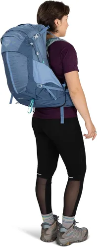 Vista 16 de Osprey Sirrus 24L Mochila de Senderismo para Mujeres - Mochila de Día Ajustable con Cubierta Impermeable para Lluvia y Bolsillos para Botellas, Gris