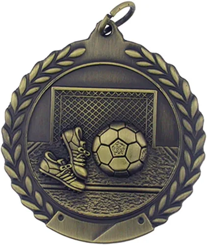 Vista 3 de Premio de fútbol Medallas individuales y a granel bronce