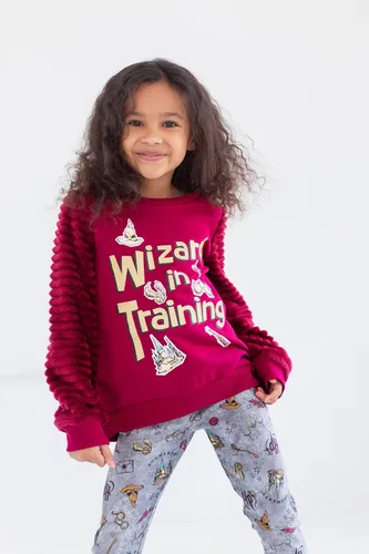 Vista 2 de Harry Potter Conjunto de sudadera y leggings de forro polar de piel sintética para niñas
