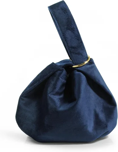 Vista 10 de Bolso de mano pequeño de terciopelo con asa superior para mujer Beige