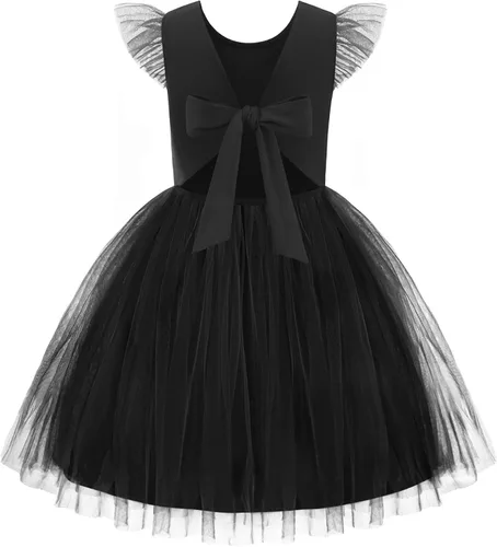 Vista 23 de Arshiner Vestido tutú de verano para niñas pequeñas, de tul sin espalda, para fiesta, cumpleaños, vestidos de algodón, 2-6 años