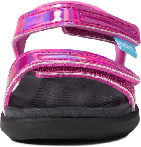 Vista 2 de Native Shoes Sandalias de holograma Charley para niños pequeños, plantilla Eva, estilo sin cordones y diseño de punta abierta