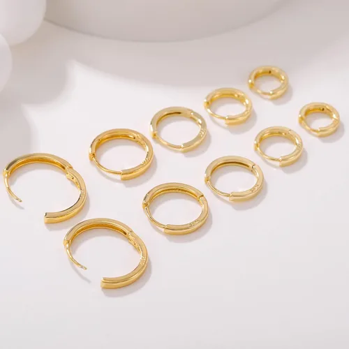 Vista 5 de Senteria 925 Sterling Silver Hoop Earring 5 Pairs Small Silver Hoop Earrings Hypoallergenic Silver Hoop Earring for Women Cartilage Sleepers Huggie