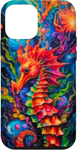 Vista 15 de Funda para iPhone 14 Plus Seahorse Coastal Colorful Ocean Life Art Aquarium Lover Case