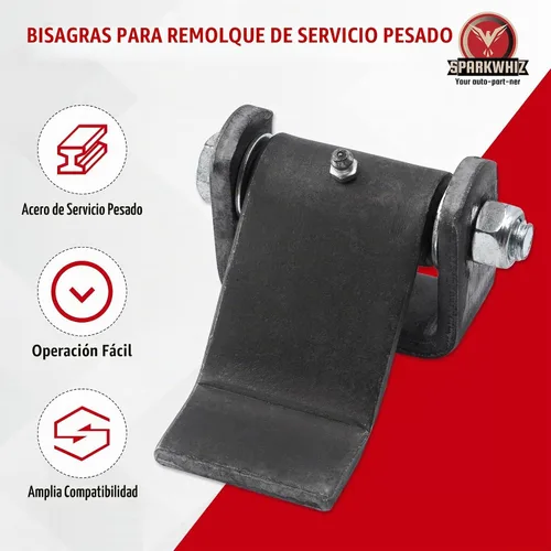 Vista 2 de Soldadura en bisagras de remolque Engrasable Dump Trailer Camiones Puerta Bisagra de puerta