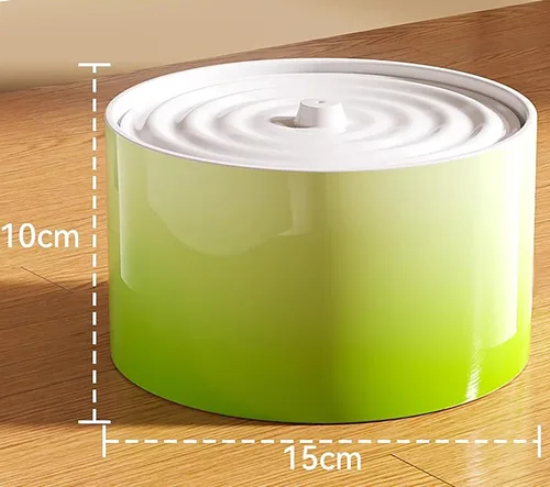 Vista 4 de Fuente de agua de cerámica para gatos, dispensador de agua inalámbrico para gatos, dispensador de agua de 1 litro/33.82 onzas, dispensador de agua