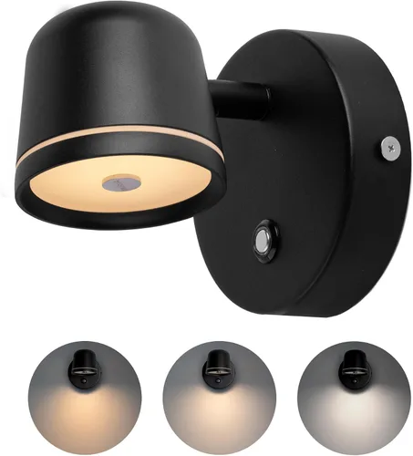 Vista 12 de Aisilan - Aplique de pared, luz de pared regulable al tacto con 3 temperaturas de color, lámpara de pared LED ajustable de 7 W CRI97, moderno