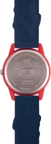 Vista 3 de Marvel Spider-Man - Reloj analógico de cuarzo 3D para niños, Azul Patchwork, Movimiento de cuarzo