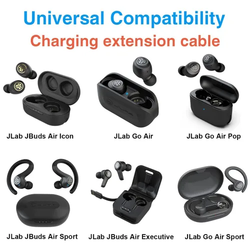 Vista 4 de Adaptador de cargador USB para JLab Go Ai Pop/Sport, JLab Epic Air Sport ANC, JLab JBuds Air/Sport/Ejecutive/Pro/Play Gaming/ANC Auriculares