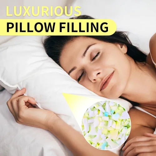 Vista 8 de Jecqbor Relleno de espuma viscoelástica triturada de 5 libras para silla puf, relleno premium para puf, relleno de espuma viscoelástica de alta