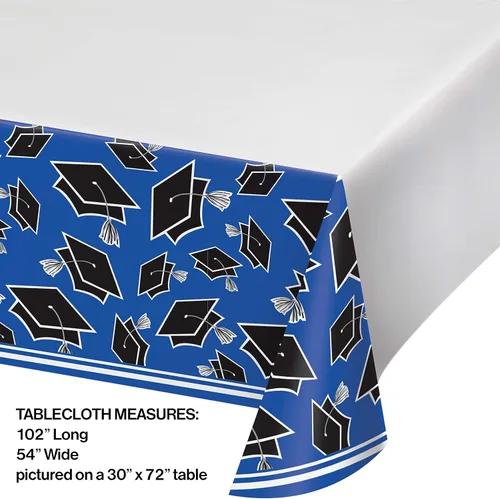 Vista 3 de Creative Converting Mantel de plástico, 54 x 102 pulgadas, azul cobalto (paquete de 3)