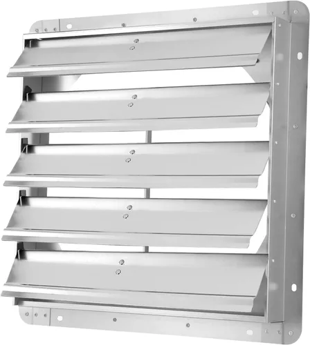 Vista 8 de iPower Rejilla de ventilación automática de aluminio cuadrado de 12 pulgadas, color plateado