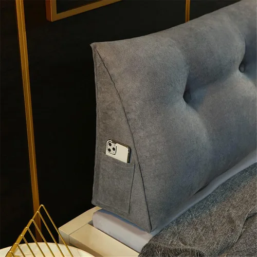 Vista 7 de Cabecera triangular grande con respaldo de cuña, soporte de posicionamiento, soporte de cama, almohada de lectura, soporte de espalda, cojín lumbar