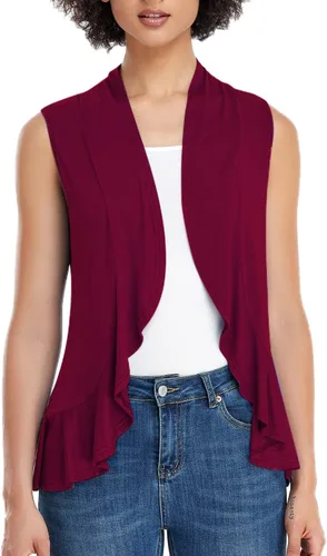 Vista 6 de Xeoxarel - Chaleco sin mangas de mujer con parte delantera abierta (S-3XL)