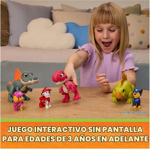 Vista 6 de PAW Patrol The Dino Movie Chase Roaring Pup Pals Action Figures