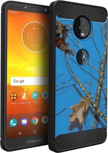 Vista 10 de CasesonDeck Bear - Funda compatible con Motorola Moto G7 Power/Moto G7 Supra, serie Hunters, delgada, sin volumen, textura de fibra de carbono