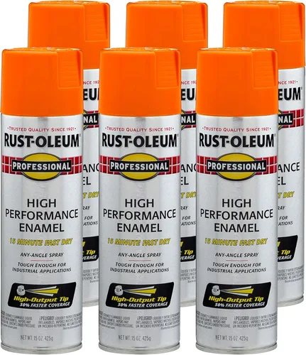 Vista 9 de Rust-Oleum 7515838 Pintura en aerosol de esmalte profesional de alto rendimiento, 14 onzas, aluminio