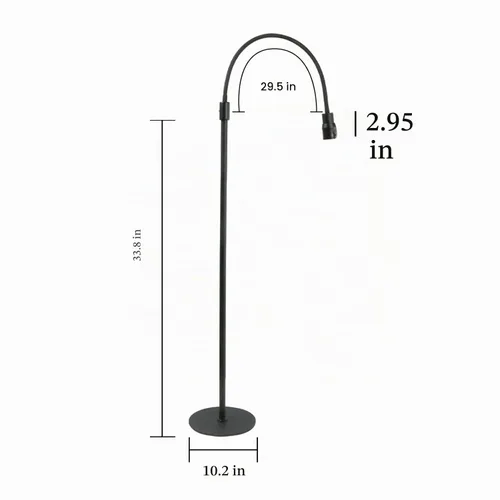 Vista 4 de Luz UV para extensión de pestañas, lámpara de pestañas ajustable, pedal de pie LED, luz de curado de gel UV