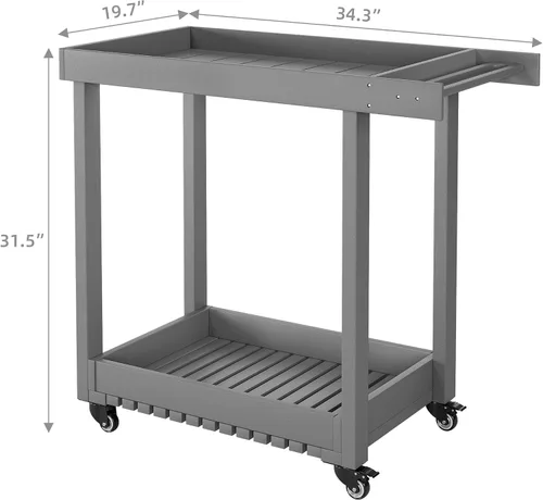 Vista 2 de Senfot Carrito utilitario resistente, (gris)