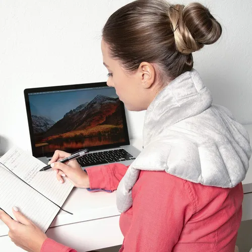 Vista 4 de Bed Buddy Almohadilla térmica para microondas y envoltura refrescante para el cuello, envoltura cómoda para cuello y hombros, apta para microondas